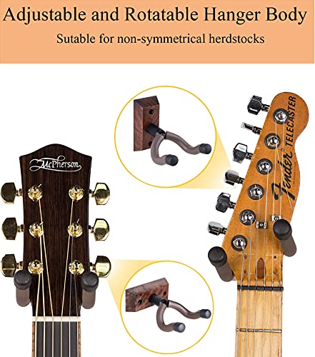 Lot de 3 crochets muraux en noyer noir pour guitare acoustique, électrique, basse - Les Beatles, Paul McCartney, John Lennon, RIngo Starr, George Harrison Lot de 3 crochets muraux en noyer noir pour guitare acoustique, électrique, basse – Image 7