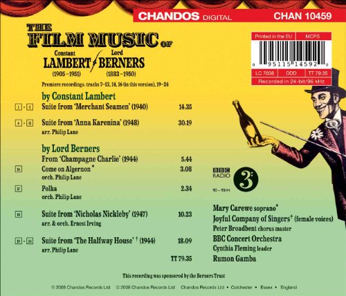 FILM MUSIC OF LAMBERT/BERNERS