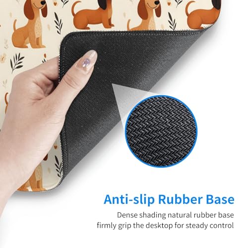 Tapis de souris pour ordinateur portable imprimé teckel mignon - 3