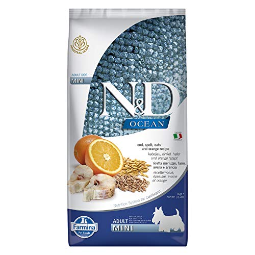 Farmina Natural & Delicious Ocean Cod & Orange Adult Mini Dog Food 15.4 Pounds