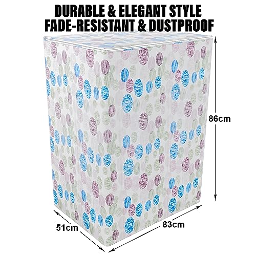 Image of Kuber Industries Dot Print Washing Machine Cover | Soft PVC Top Load Semi-Automatic Washing Machine Cover | Multi