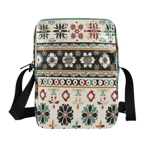 messenger bag crossbody Shoulder Bag For Woman Cross Body Purse Adjustable Strap for Travel Travel- Boho Coloful Stripe