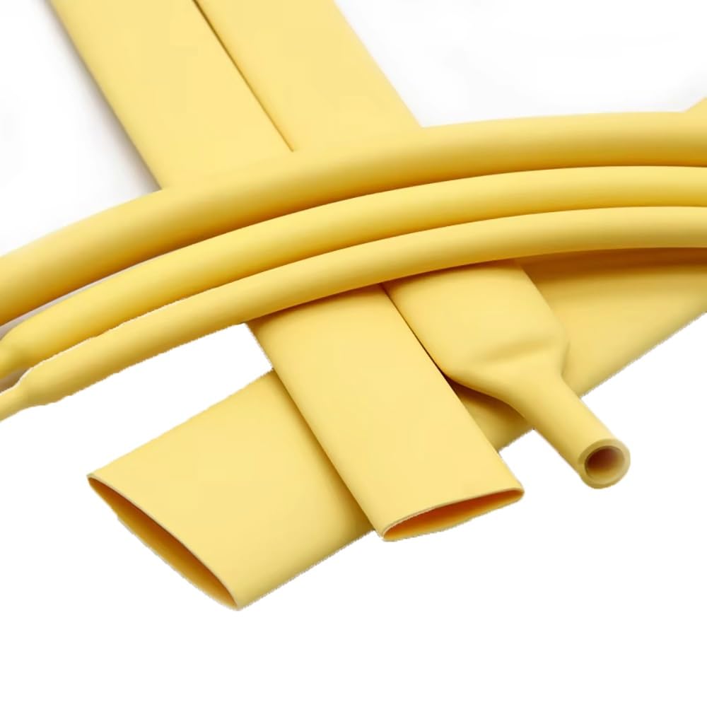 Guaina Termorestringente Rivestita Di Colla Gialla 3:1, Guaina In Poliolefina A Doppia Parete, Diametro Interno 1,6-39mm, Lunghezza 1-20m | Impermeabile E Isolata For Cablaggio(10 meters,ID 9.5mm)