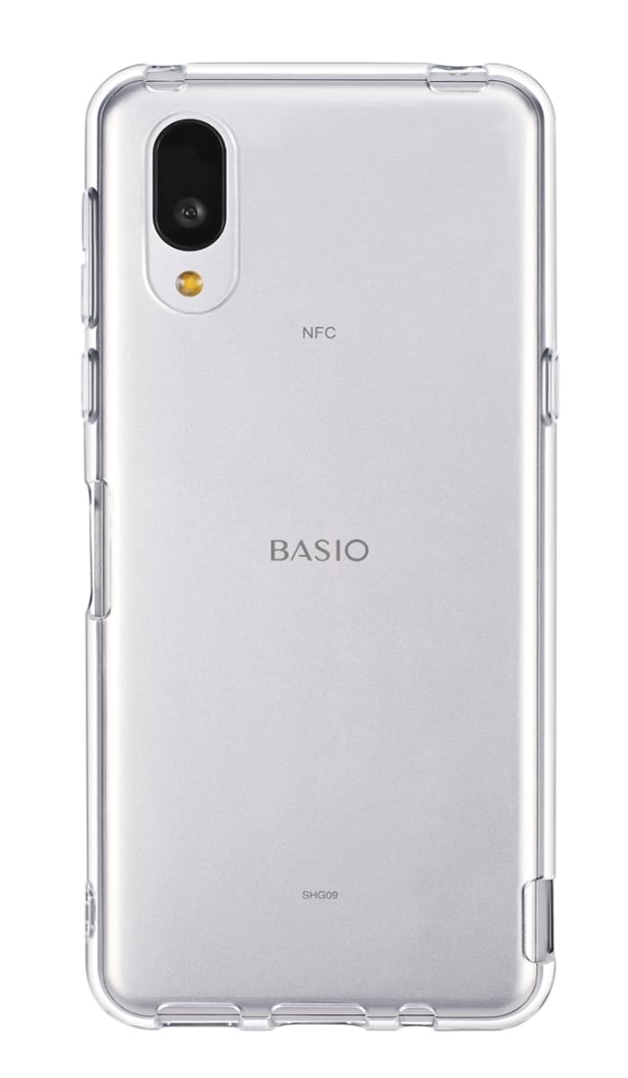 BASIO active SHG09 スマホ本体 シルバー クリアケース付き PLATA シンプルスマホ 6/シンプルスマホ7/BASIO active共通対応