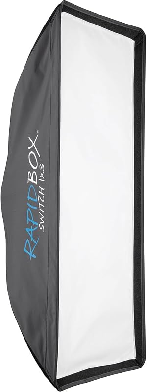 Rapid Box Switch 1x3 Portable Photography Studio and On Location Stripbank Softbox - Compatible with Multiple Photography Lighting Brands | Compatible with Multiple Lighting Brands