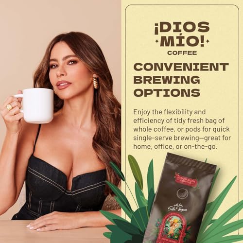 Dios Mio Coffee Dark Roast Café en Grano 12oz x3 miniatura 5