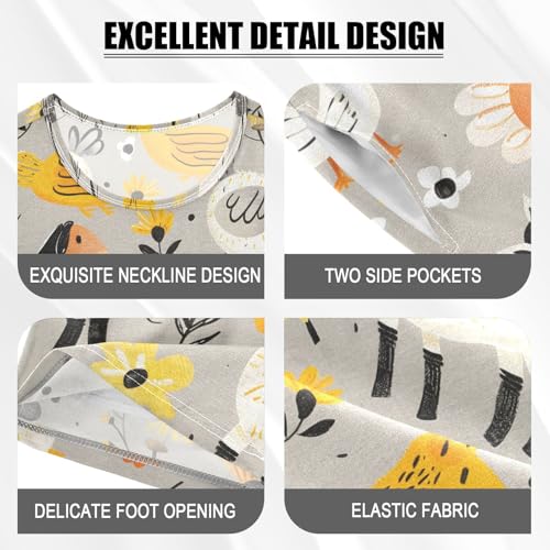 ALAZA Horse Sheep Chicken Goose Duck Pajamas Short Sleeve 2 Piece Sleepwear Top and Bottom Pajama Set Unisex4