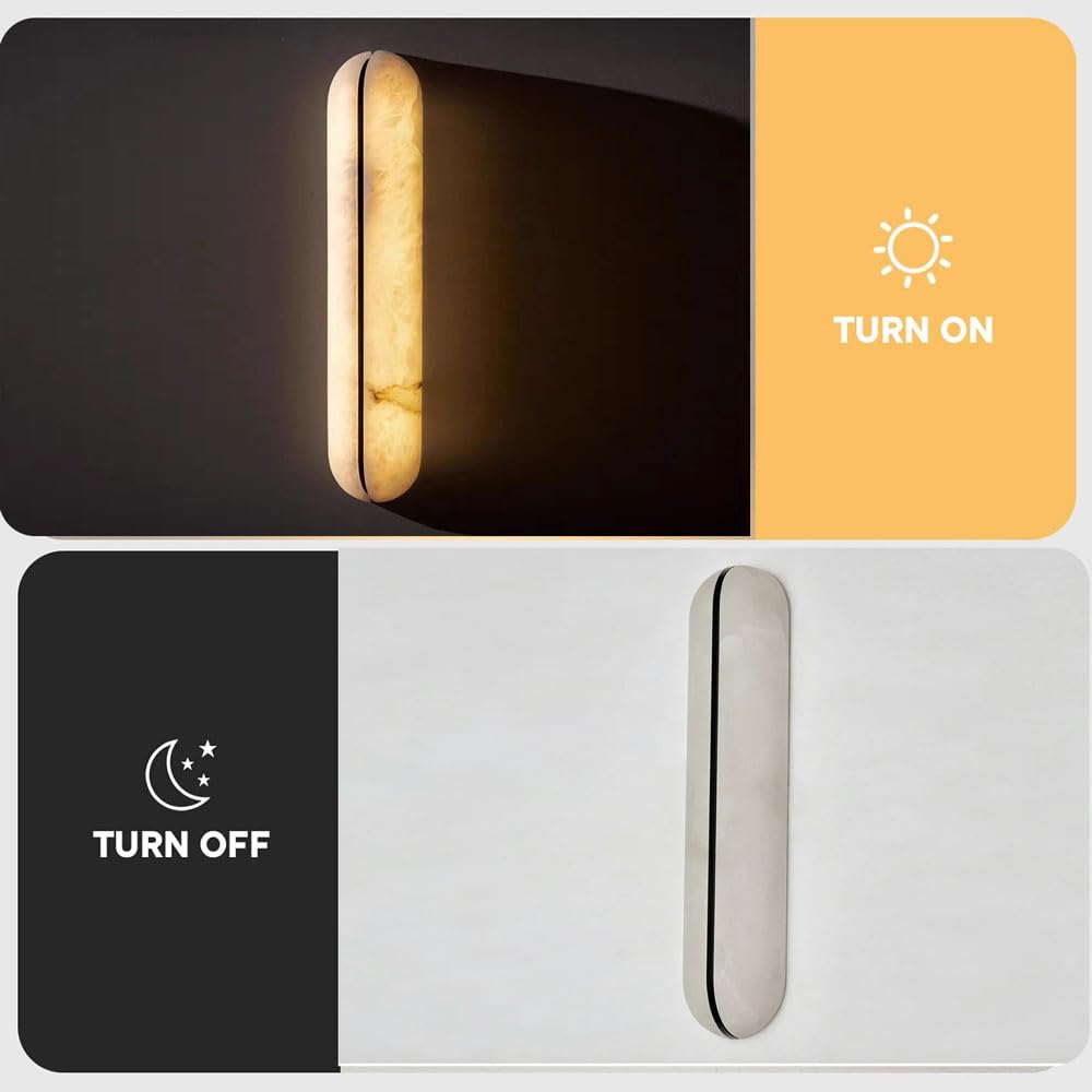 Aplique de pared alabastro estilo nórdico, lámpara mármol natural, aplique negro con fuente luz, accesorios iluminación montados en la for restaurante, dormitorio, sala estar, escaleras