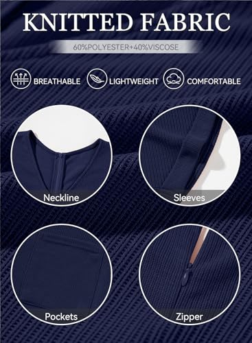AlvaQ Jumpsuits for Women Casual Summer Womens Fashion Romper Spring V Neck Short Sleeve Pocketed Shorts Rompers Trendy Outfits Navy Blue XX-Large