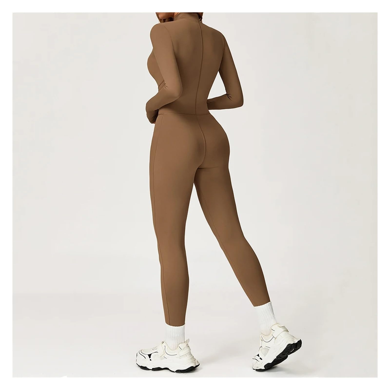 Combinaison de yoga, ensemble fitness, combinaisons sport, vêtements, body chaud à manches longues, tenue for femme, push-up Pour Femme(Color 2,XL)