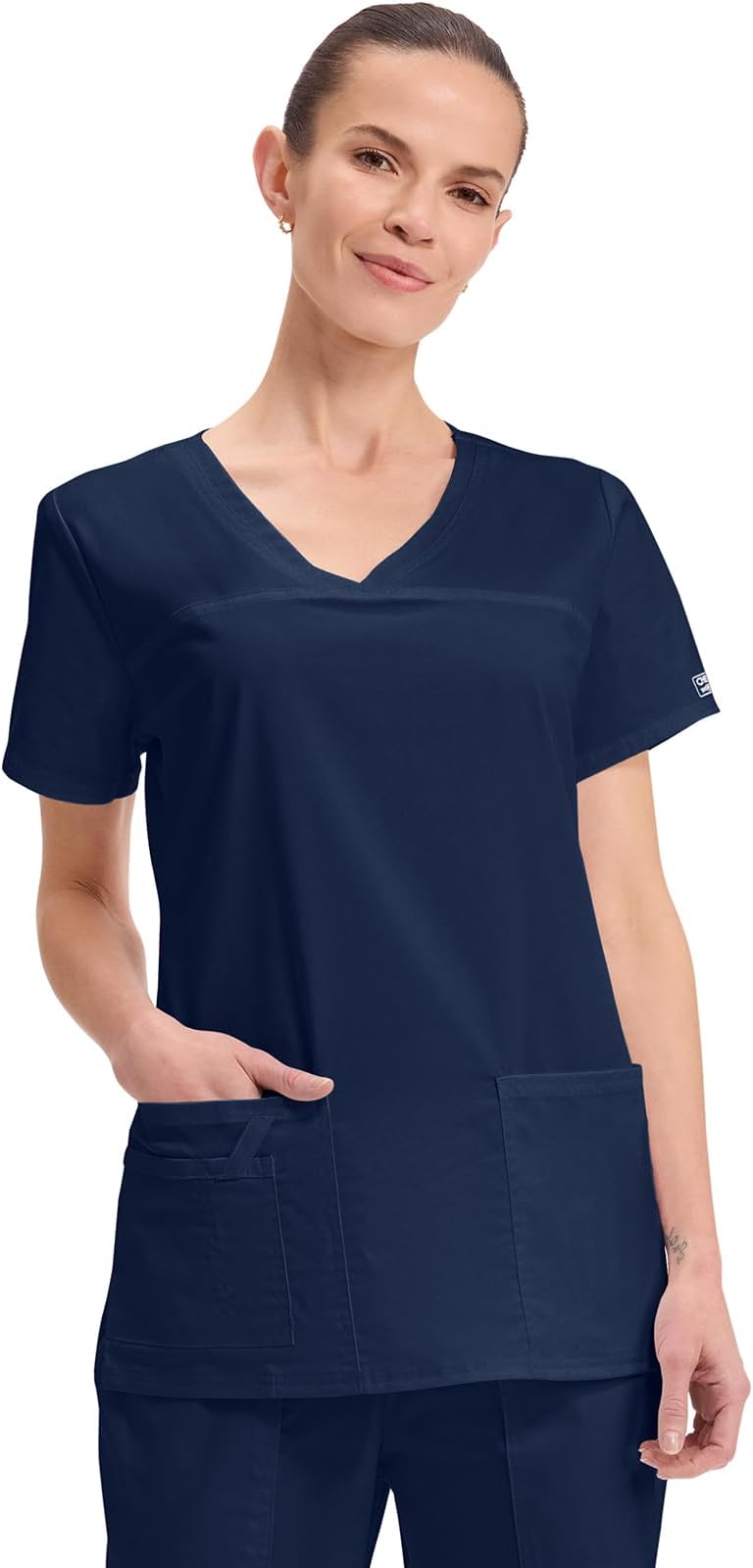 Scrubs for Women V-Neck Scrub Top with 3 Pockets, Stretchy, Durable, Breathable Easy Care Medical Uniform - 4727