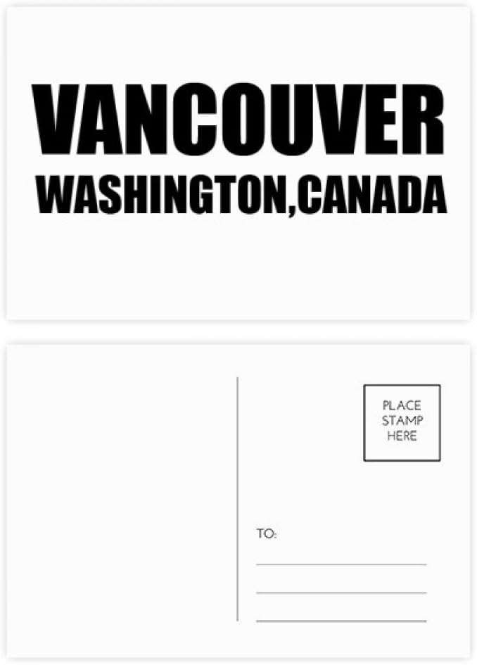 Vancouver Washington Canada City Country Postcard Set Birthday Mailing Thanks Greeting Card