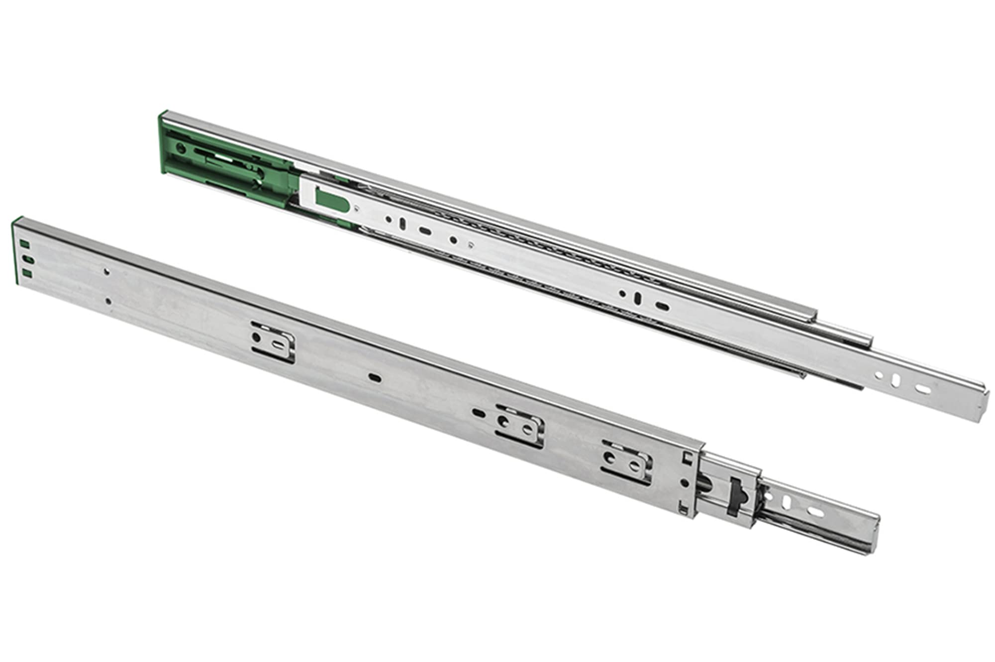 Gtv Soft Close Self Close Drawer Runners Slides, Full Extension, 400Mm, H45mm 25Kg