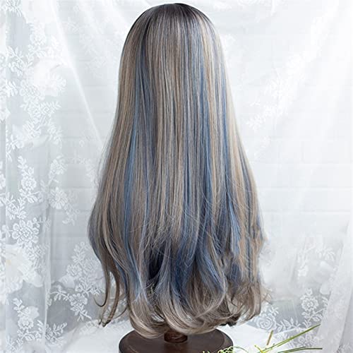 Perruque synthétique longue droite pour masquer la perte de cheveux