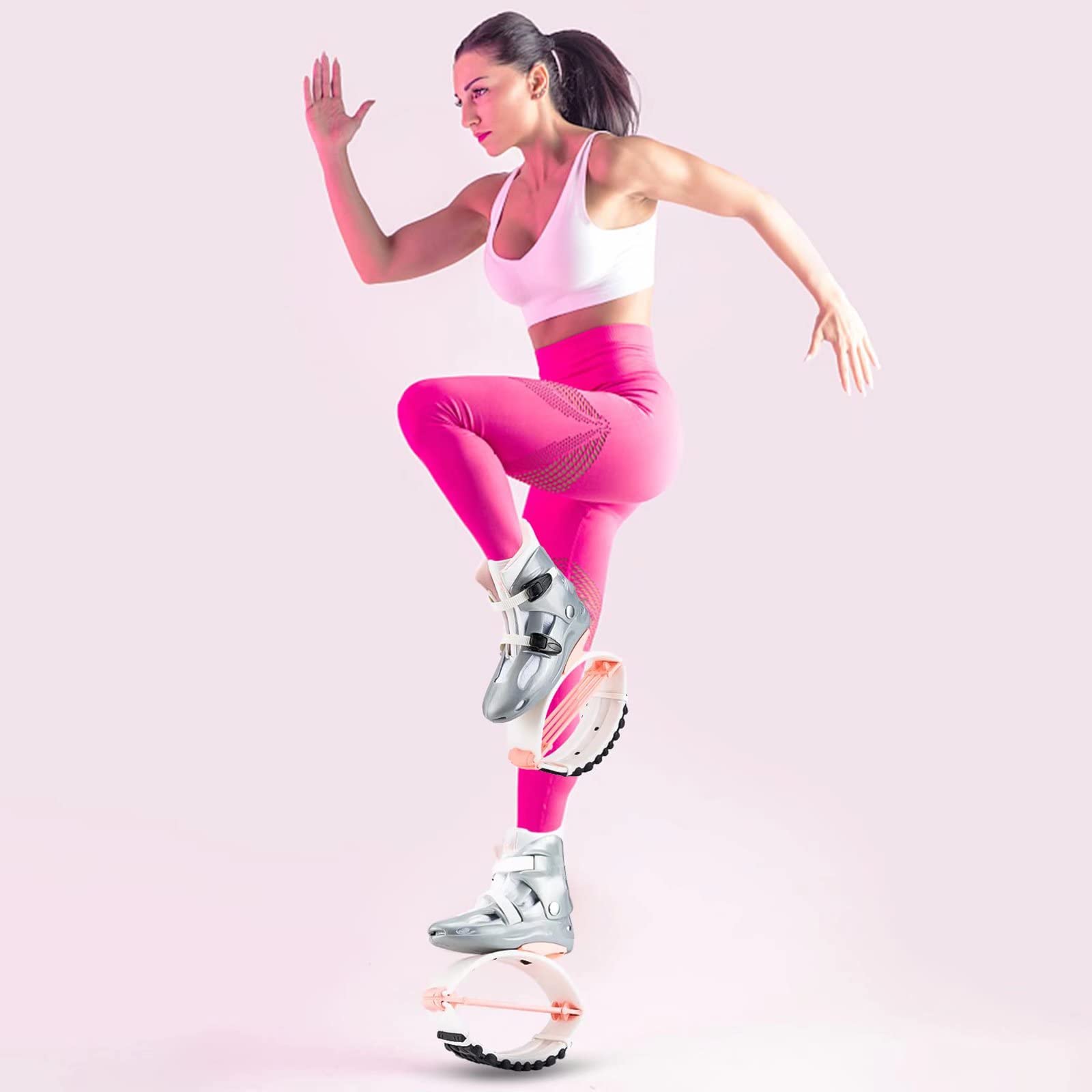 Jumps Shoes-Scarpe rimbalzanti per Adulti/Bambini- Scarpe a Canguro per Fitness e Allenamento - Unisex - Stivali rimbalzanti Antiscivolo Regolabili - Fuori dalla Scatola