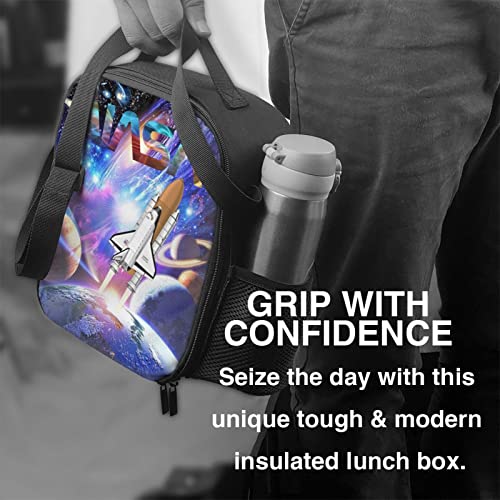 Kelidie Nasa 3D Printed Cartoon Anime Lunch Bag Teens Boys Girls Durable Lunch Box Handbag Adjustable Shoulder Straps Reusable Lunch Bags #TOP5