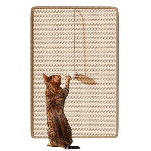Rascador para gatos, tabla rascadora para gatitos con bolas de juguete, rascador vertical de sisal, protector de muebles para la pared del hogar, sofá, mascotas, gatos aburridos para jugar en
