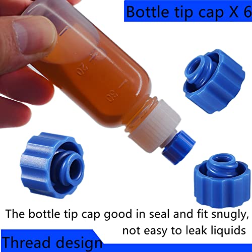 Expesumas 6 Pcs Glue Applicator Bottles, 30Ml Plastic Squeezable Dropper Bottles With Blunt Needle Tip 14Ga 16Ga 18Ga 20Ga For Glue Applications, Paint Quilling Craft And Oil #TOP2