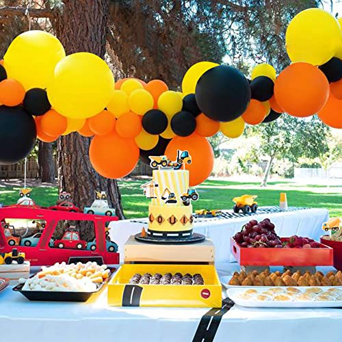 Construction Cupcake Toppers Dump Truck Tractor Excavator Car Decorations For Kids Birthday Party Supplies Cake Picks 48Pcs #TOP5