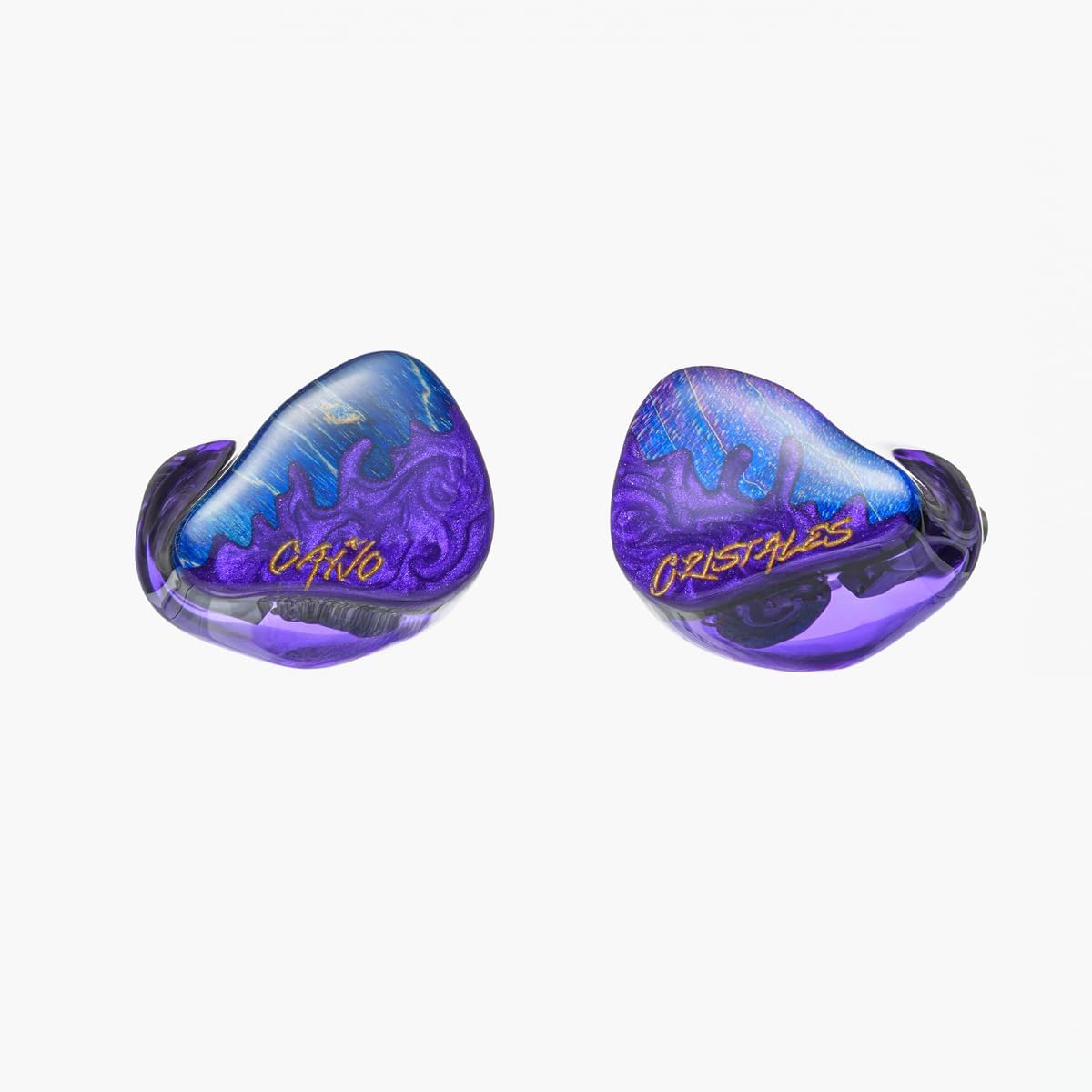 Hisenior Cano Cristales 10 Drivers Hybrid in-Ear Monitors, 2DD+8BA Earphones, HiFi Wired Earbuds, 3-Way Crossover Hi-Res IEM for Audiophiles, Musicians, and Studio Monitoring (Purple)