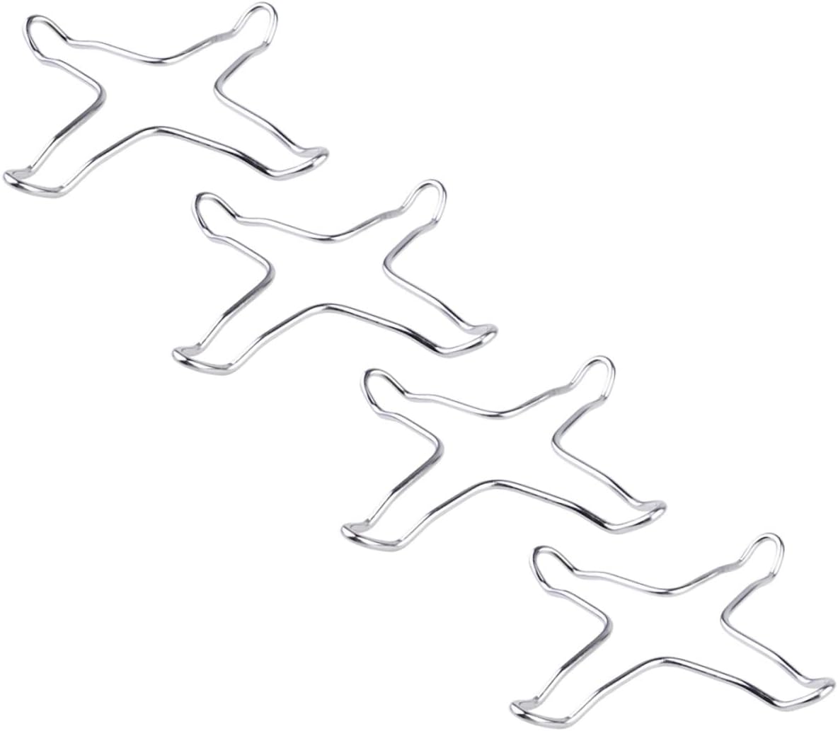 COLLBATH 4pcs Gas Stove Brackets Heat-resistant Wok Support Stands Non-slip and Stable Burner Rings for Types of Woks and Flexible Kitchen Accessories