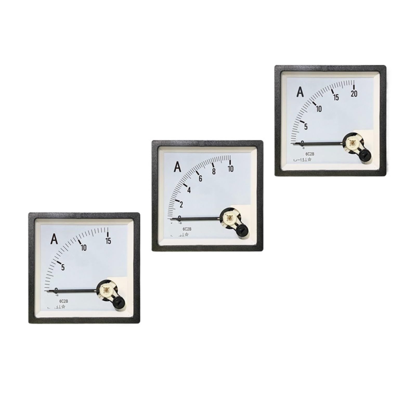 HEXEH 6C2B Amperometro CC 75mv Amperometro Diretto 10a 20a 30a 80 * 80mm Puntatore CC cp80(Size:DC 10A)