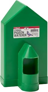 Little Giant 2 Quart Pigeon Corner Waterer - Space-Saving Gravity Drinker for Pigeons, Chickens, Poultry & Chicks, Durable Plastic