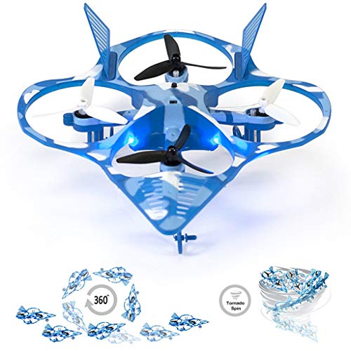 EWONDERWORLD Fighter Jet Airplane Drone For Kids & Beginners Easy To Fly Quadcopter with LED Lights Wonder Chopper – Toy RC Plane