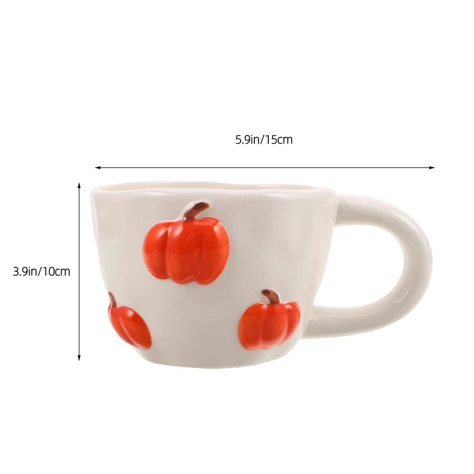 Mikinona 2 Szt. Seasonal Pumpkin Shaped Ceramic Mugs Cute Autumn Cups for Halloween Party Favors And Thanksgiving Decor