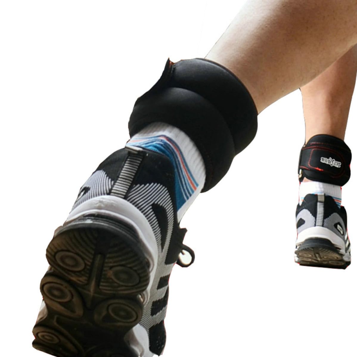 Muñequeras Peso de Tejido Negro para Fitness y Deporte