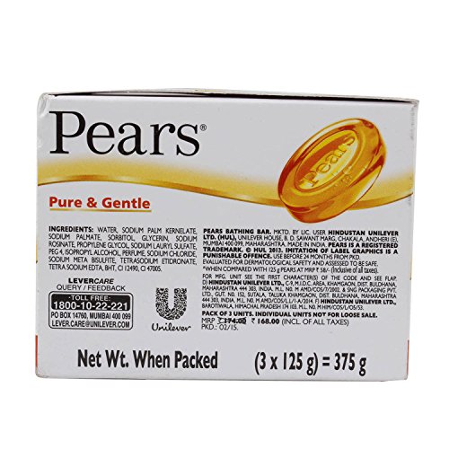 Image of Pears Soap - Pure & Gentle, 3x125g Carton