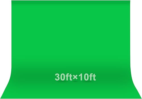 Vista 36 de EMART Telón de fondo de pantalla verde de 5 x 7 pies, tela de cortina de poliéster resistente a las arrugas, hoja de tela verde cromada para zoom