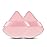 2 Pcs EVAOUXIU Triangle Powder Puff for Face Powder, Soft Plush Setting Powder Puff, Velour Cosmetic Foundation Blender Sponge Beauty Makeup Tools (Pink)