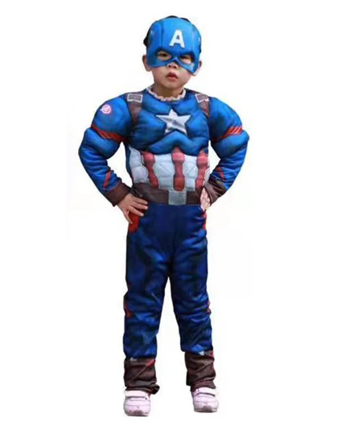 FANCYJET Captain America Costume for Kids| Superhero Dress| Birthday, Theme Party, Return Gift for Kids| 2-8 Years (7-8 years) (B0D1YNDV47) Amazon Price History, Amazon Price Tracker