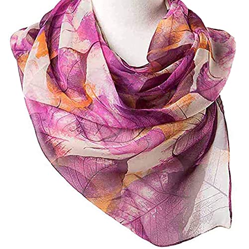 Db11 Pack Of 4 Chiffon Floral Scarf For Women Fashion Shawls Wraps Lightweight Large Neck Scarves (Color3) #TOP5