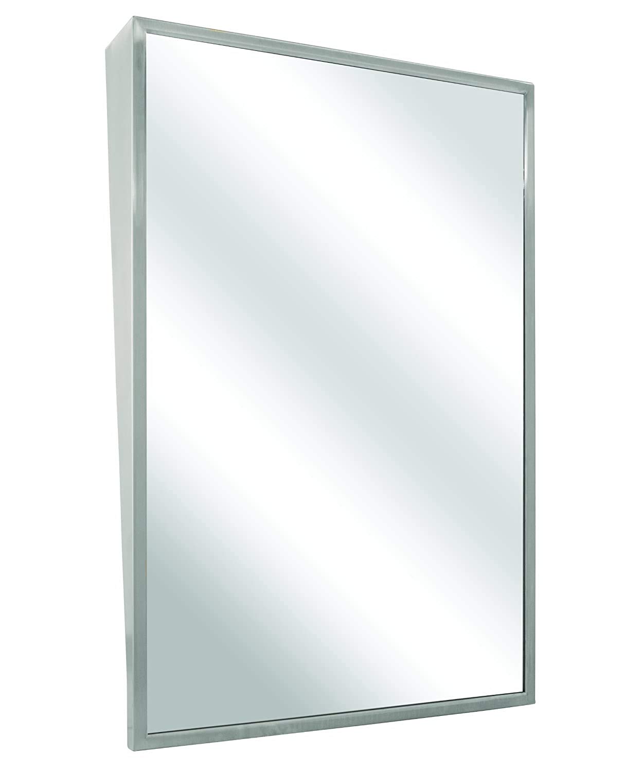 Bradley 740 ADA Compliant Fixed Tilt Mirror, Angle Frame, Stainless Steel w/ Satin Finish