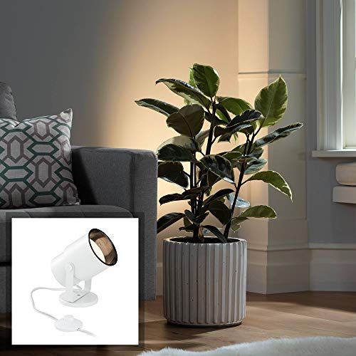 Pro Track Cord-N-Plug White Accent Uplight With Foot Switch #TOP10