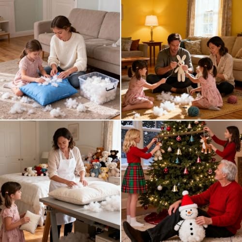 Image of Polyester Fiber Fill Stuffing, 3 LB Polyfill Stuffing for Stuffed Animals