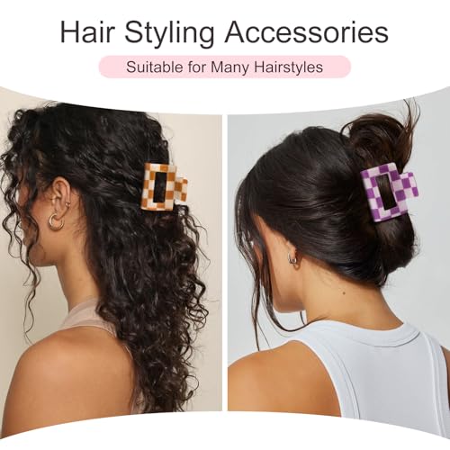 papasgix 6 pinzas de cabello a cuadros para cabello fino miniatura 6
