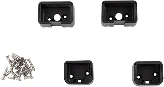 Deckorators Textured Black Horizontal Bracket Kit (2-Piece, 4-Pack)