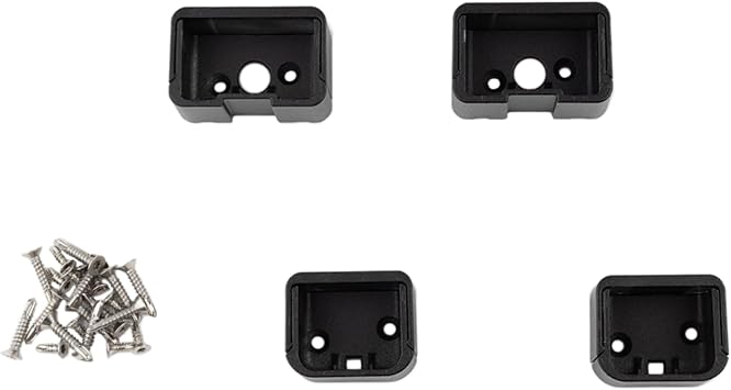 Deckorators Textured Black Horizontal Bracket Kit (2-Piece, 4-Pack)