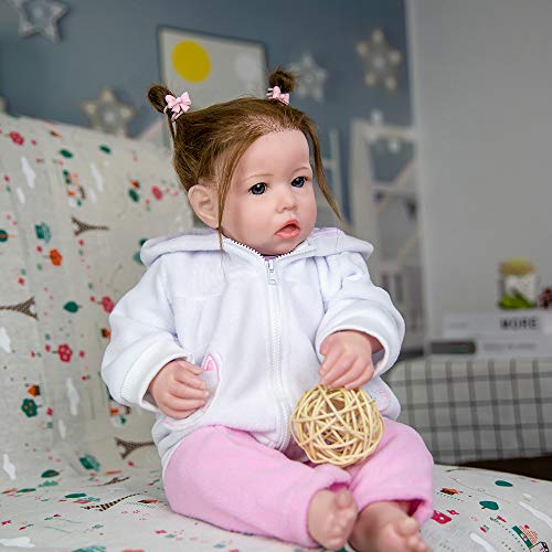 Reborn Babypuppe Silikon Weiße Haut Baby Born Girl Dolls Weicher Körper Handgemachte Kinderspielzeug Realistische Reborn… – Bild 4
