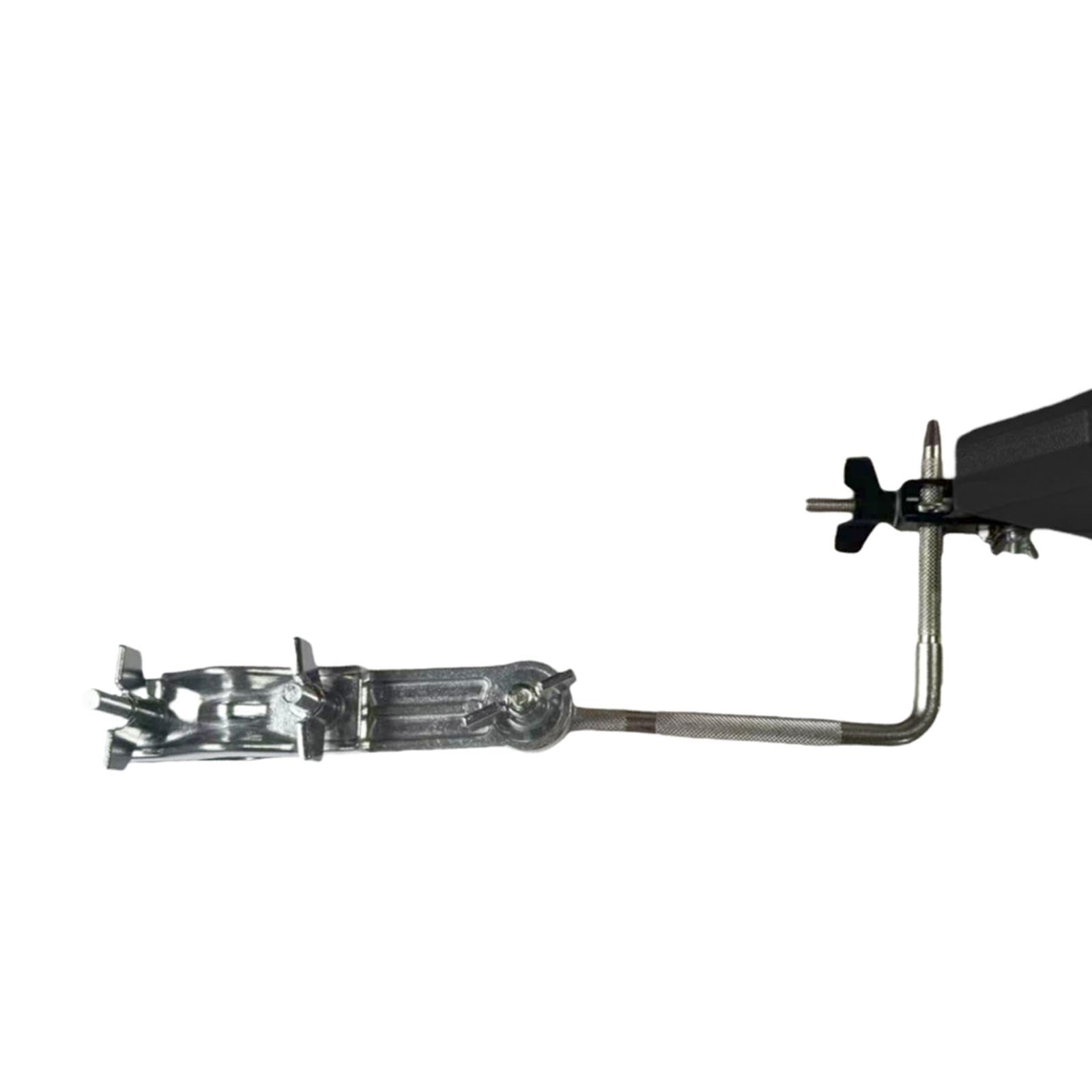 Soporte para Cencerro de Bombo Abrazadera Ajustable para Batería Accesorio con Varilla en Forma de L Adecuado para Salas de Ensayo Conciertos, Negro