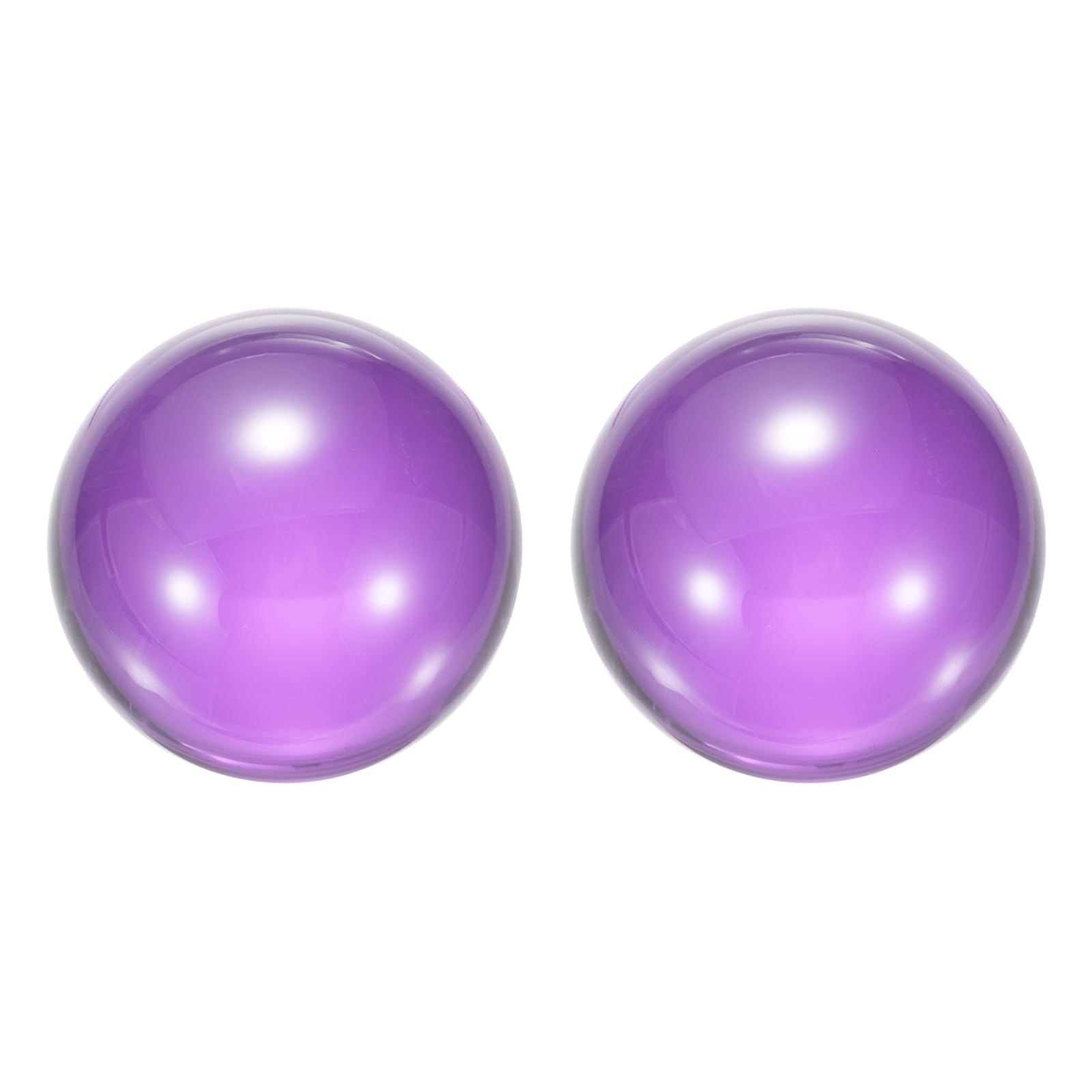 sourcing map Clear Purple Acrylic Contact Juggling Ball - 2 3/8 inch(60mm) 2pcs