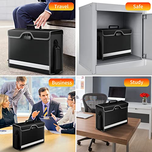 Hyfanstr Fireproof Document Bag With Lock, File Organizer Waterproof Fireproof Money Bag For Safe, Home Office Fireproof Box With Zipper Pouch For Important Documents/Cash/Passport #TOP5