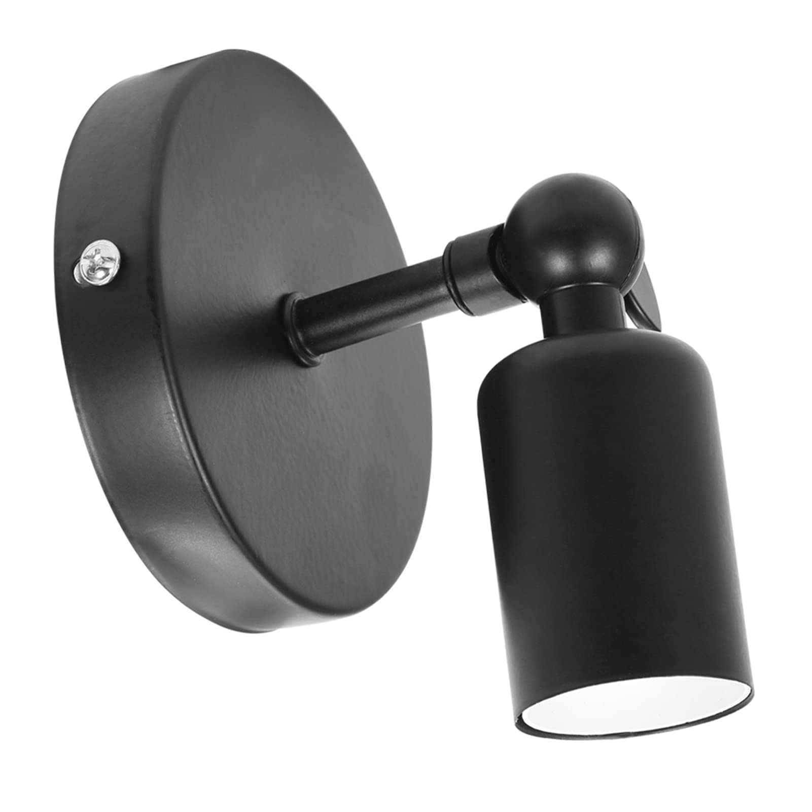 HERCHR Black Wall Sconces, Adjustable Head Vintage Cage Wall Mount Light, Industrial Vintage Wall Sconces Lighting Set with E27 Light Socket (Black)