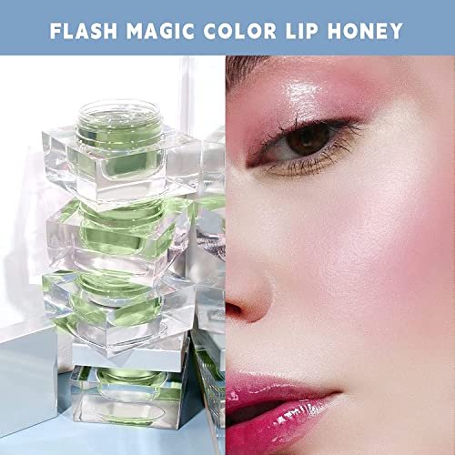 Color Changing Blush - Clear Blush Color Changing, Glossy Clear Blush Color Changing, Moisturizing Transparent Color Changing Lip Gloss For Cheeks & Lips Tint, Rouge Soft Liquid Blush Multi Use (#02) #TOP2