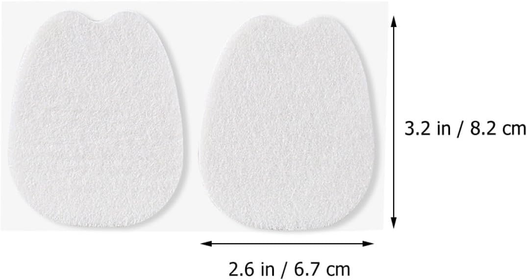 10 Pcs Felt Metatarsal Foot Cushions Ball of Foot Relief Pads Thin Felt Forefoot Inserts for Men Women Sports Shoes Prevent Chafing
