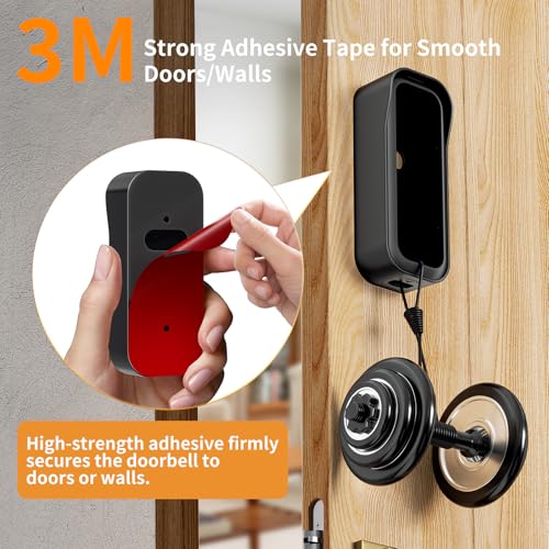 Image of No-Drill Doorbell Mount for Video Doorbell (2nd Gen-2025 Model), Strong Adhesive Doorbell Camera Bracket - Not Block Sensor, Anti-Theft Mount for Home, Apartment, Office