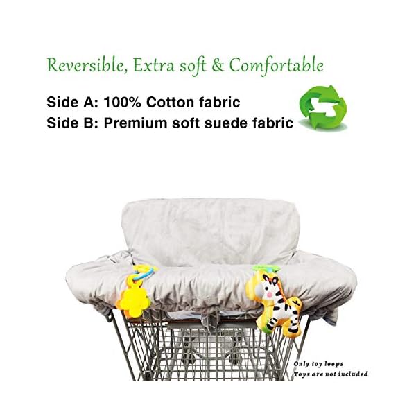 Einkaufswagenbezug für Babyhochstuhl, Baumwolle, wendbar, Sicherheitsgurt, maschinenwaschbar, für Kleinkinder, Jungen… – Bild 6